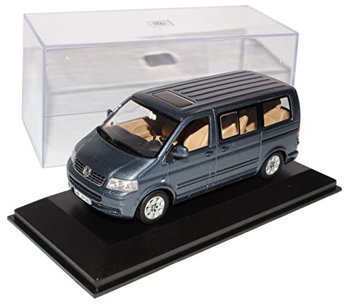 Minichamps Volkwagen T5 Personen Transporter Grau Vor Facelift 2003-2009 1/43 Modell Auto mit individiuellem Wunschkennzeichen von Minichamps