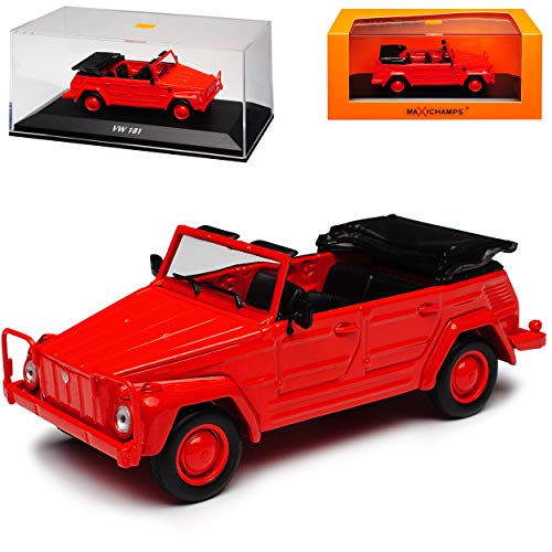 Minichamps Volkwagen Typ 181 Kurierwagen Rot 1969-1980 1/43 Maxichamps Modell Auto mit individiuellem Wunschkennzeichen von Minichamps