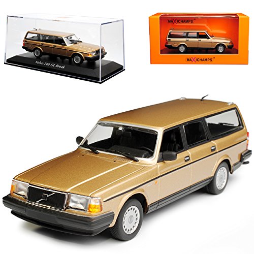 Minichamps Volvo 240 GL Break Kombi Beige Gold 1974-1993 1/43 Maxichamps Modell Auto mit individiuellem Wunschkennzeichen von Minichamps