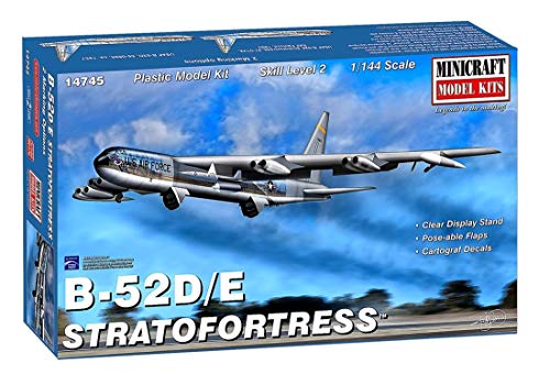 Minicraft Models 014745 1/144 B52D/E Stratofortress Modellbausatz, Modellbauzubehör, Mehrfarbig von Minicraft