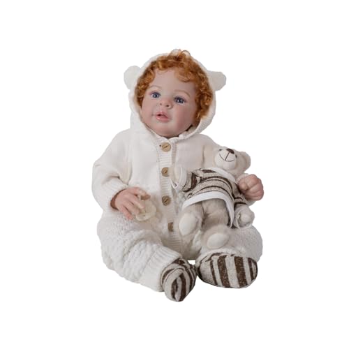 Minidiva Reborn Baby Doll - 26-Zoll realistische Baby Boy Doll mit Fütterung Spielzeug Zubehör, perfekt für Kinder ab 3+ von Minidiva