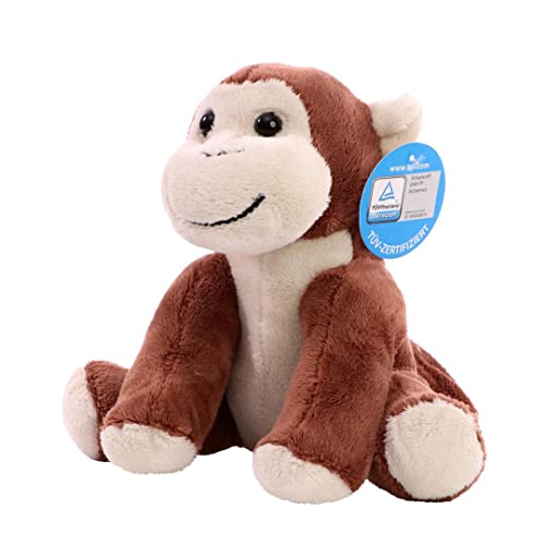 Minifeet Zootier AFFE Bjarne - Kuscheltier Plüschtier Stofftier Spielzeug - kuschelig weich - Geschenk für Baby Kinder Freunde Schulstart Einschulung | Höhe: 16,50 cm von Minifeet