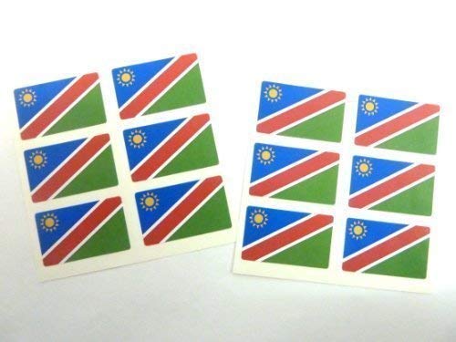 Mini Aufkleber Set, 33x20mm Rechteckiges, Selbstklebende Namibia Etiketten, Namibische Flagge Sticker Mini Aufkleber Set, 33x20mm Rechteckiges, Selbstklebende Namibia Etiketten, Namibische Flagge Sticker von Minilabel