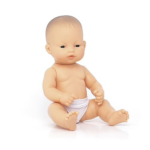 Miniland 31035 - Baby asiatischer Junge Tüte - ohne Unterwäsche, 32 cm von Miniland