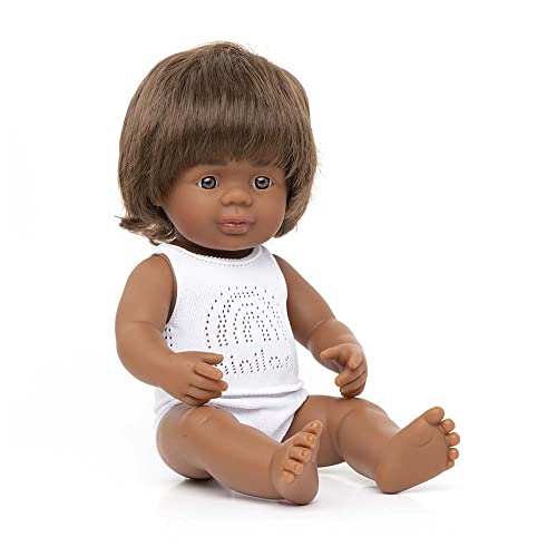 Australische Babypuppe Junge, 38 cm, aus weichem Vinyl, in Box mit Unterwäsche. von Miniland