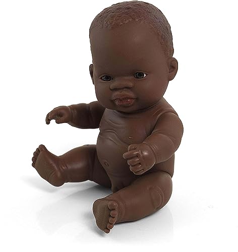 Babypuppe afrikanischer Junge 21cm-31143, Braun von Miniland