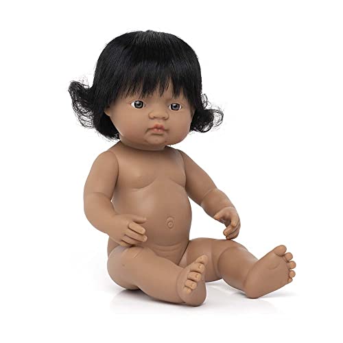 Babypuppe südamerikanisches Mädchen 38cm-31058, Zufällig von Miniland