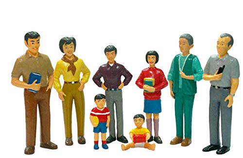 Figurenset Asiatische Familie 8 Figuren-27397, Merhfarbig von Miniland