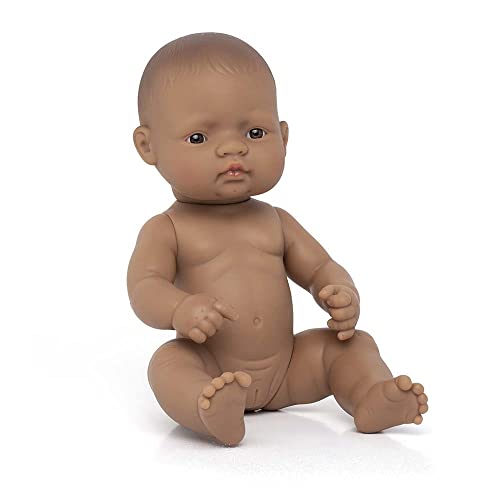 Miniland 31038 - Baby südamerikanisches Mädchen Tüte - ohne Unterwäsche, 32 cm von Miniland