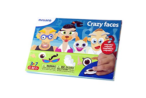 Miniland 31963 - On The Go: Crazy Faces, Experimentierspielzeug von Miniland