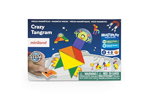 Miniland 31965 On The Go Crazy Tangram, merhfarbig von Miniland