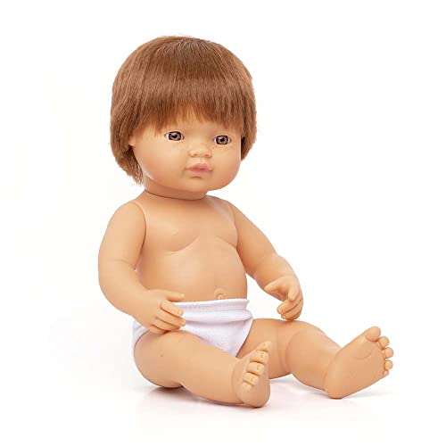 Miniland Babypuppe rothaariger Junge 38cm, 31049 von Miniland