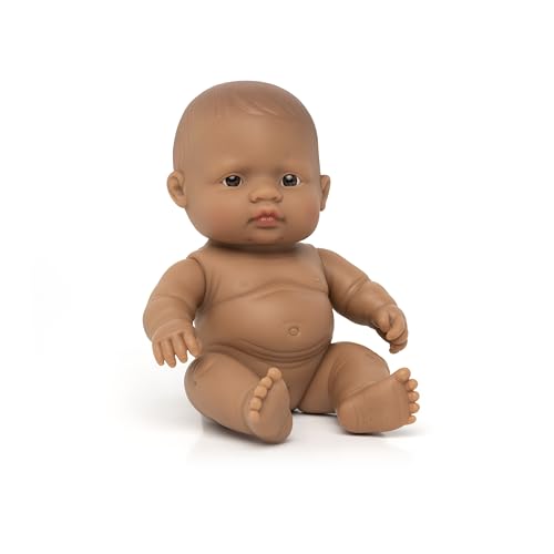 Babypuppe südamerikanisches Mädchen 21cm-31148, Merhfarbig von Miniland