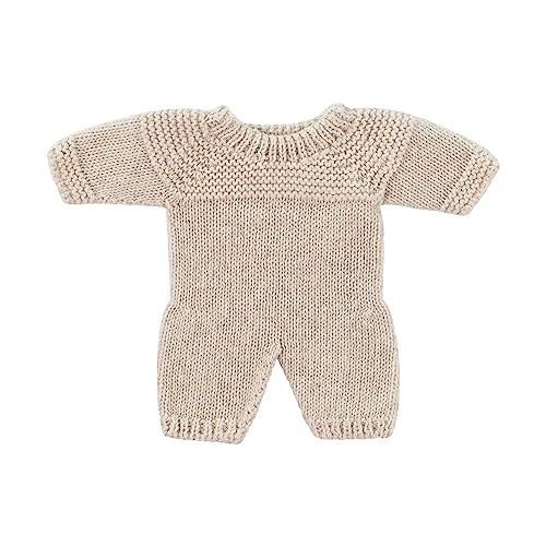 Miniland Strickpyjama, beige, für 21cm Puppen recycelten Fasern. Miniland Dolls von Miniland