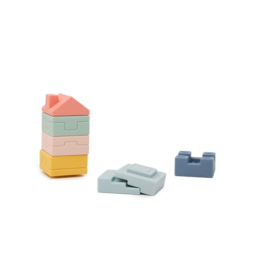 Miniland Soft Towering Blocks: Set mit weichen Bausteinen zum Stapeln und Zusammenstecken, stimuliert die Motorik und Kreativität, ab 6 Monaten Miniland Soft Towering Blocks: Set mit weichen Bausteinen zum Stapeln und Zusammenstecken, stimuliert die Motorik und Kreativität, ab 6 Monaten von Miniland