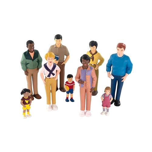 Miniland Diverse Familien der Welt. Set mit 9 handbemalten Figuren, Pequeño von Miniland