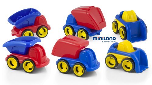 Spielfahrzeuge Minimobil Dumpy 18cm, 6 Fahrzeuge-27469 von Miniland