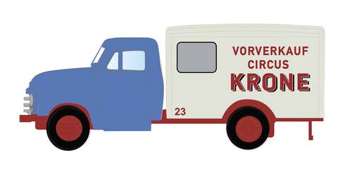 Minis by Lemke LC3236 N LKW Modell Opel Blitz Koffer Circus Krone von Minis by Lemke