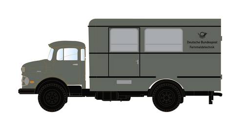 Minis by Lemke LC3468 N LKW Modell Mercedes Benz L322 Werkstatt-Koffer DBP Fernmeldetechnik von Minis by Lemke