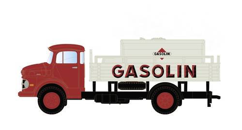 Minis by Lemke LC3472 N LKW Modell Mercedes Benz L322 Pritsche mit Tank Gasolin von Minis by Lemke