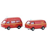 Minis by Lemke LC4342 N PKW Modell Volkswagen T3 2er Set Feuerwehr von Minis by Lemke