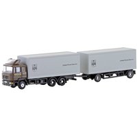 Minis by Lemke LC4602 N LKW Modell MAN F90, 3-achs Koffer-Hängerzug UPS von Minis by Lemke