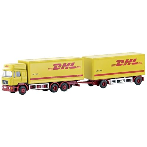 Minis by Lemke LC4607 N LKW Modell Man F90 3-achs Koffer-Hängerzug DHL von Minis by Lemke