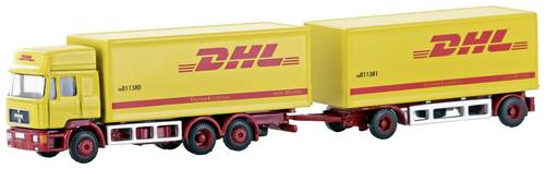 Minis by Lemke LC4607 N LKW Modell MAN F90 3-achs Koffer-Hängerzug DHL von Minis by Lemke