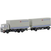 Minis by Lemke LC4634 N LKW Modell MAN F90 3-achs Wechselpritschen-Hängerzug DB Güterkraftverkehr von Minis by Lemke