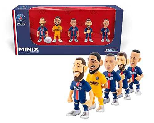 BANDAI Minix-Figur 7 cm (Ramos, Neymar, Messi, Mbappé, Donnaruma) von PSG von MINIX