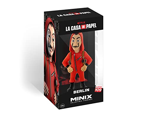 MINIX Collectible Figurines, Money Heist - Berlin W/Mask, 12 cm Sammelfigur, Ab 17+ Jahren, Deutsch von MINIX