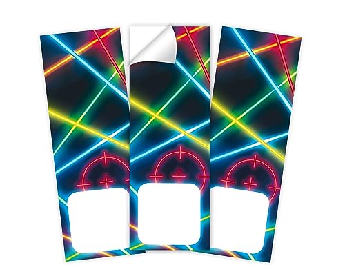 Minkocards 10 Aufkleber Lasertag Laser Tag Verpackung von Geschenken für Jungsgeburtstag Mädchengeburtstag Etiketten für Geschenkverpackung von Minkocards