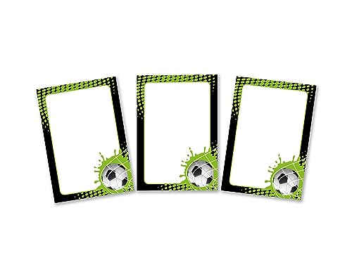 6 Mini-Notizblöcke Fussball Fußball Mitgebsel für Kindergeburtstag Gastgeschenke für Jungen Jungsgeburtstag / A7-Format von Minkocards