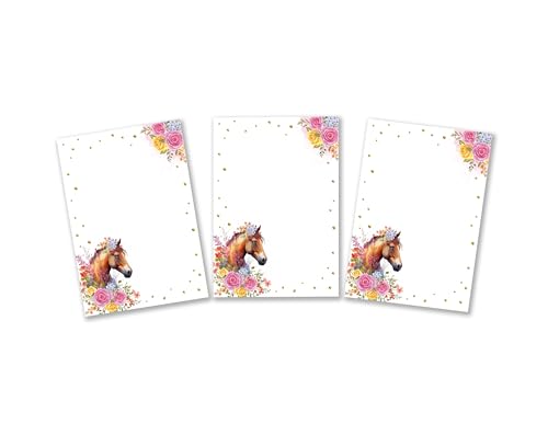 8 Mini-Notizblöcke Pferd Mitgebsel für Kindergeburtstag Gastgeschenke für Mädchen Mädchengeburtstag / A7-Format von Minkocards