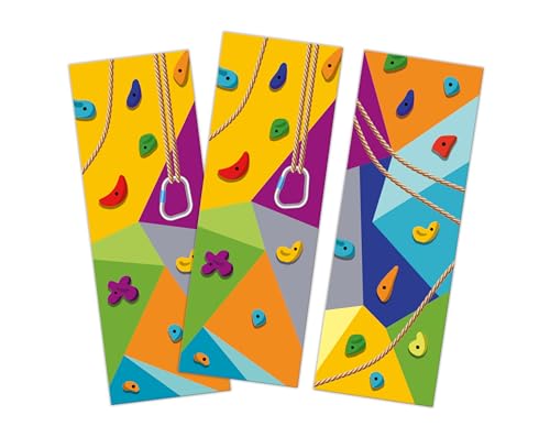 Minkocards 12 Lesezeichen Klettern Bouldern Mitgebsel für Kindergeburtstag Mädchen Jungen Gastgeschenke für Mädchengeburtstag Jungsgeburtstag Mädchengeburtstag Jungengeburtstag von Minkocards