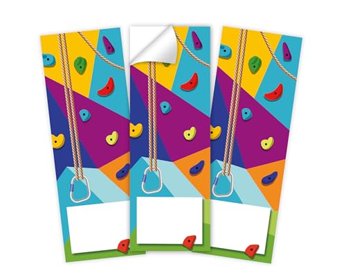 Minkocards 14 Aufkleber Klettern Bouldern Verpackung von Geschenken für Mädchengeburtstag Jungengeburtstag Etiketten für Geschenkverpackung von Minkocards