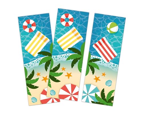 Minkocards 6 Lesezeichen Schwimmbad Pool-Party Mitgebsel für Kindergeburtstag Mädchen Jungen Gastgeschenke für Mädchengeburtstag Jungsgeburtstag Jungengeburtstag Mädchengeburtstag von Minkocards