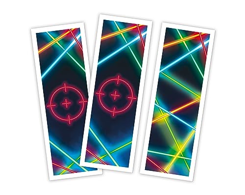 Minkocards 8 Lesezeichen Lasertag Laser Tag Mitgebsel für Kindergeburtstag Jungen Gastgeschenke für Jungensgeburtstag Mädchengeburtstag von Minkocards