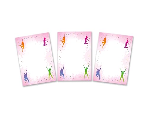 Mitgebsel Kindergeburtstag Mädchen 8 Mini-Notizblöcke Jump Trampolin Gastgeschenke für Mädchen Mädchengeburtstag / A7-Format von Minkocards