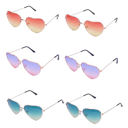 Minnhua 6 Paar Herz Sonnenbrille Herz Brille Party Sonnenbrille Herzform Herzbrille Lustige Partybrillen Set Hippie Brille Retro Party Brillen für Geburtstagsfeier Erwachsene Jungen Mädchen(3 Farben) Minnhua 6 Paar Herz Sonnenbrille Herz Brille Party Sonnenbrille Herzform Herzbrille Lustige Partybrillen Set Hippie Brille Retro Party Brillen für Geburtstagsfeier Erwachsene Jungen Mädchen(3 Farben) von Minnhua