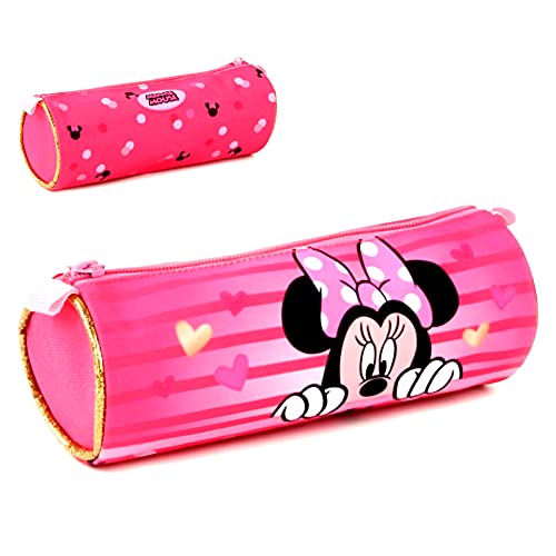 Minnie Maus Schlamperrolle, Praktische Stifterolle aus strapazierfähigem Polyester, liebevoll mit Details verziert, Vadobag VB26362 von Disney