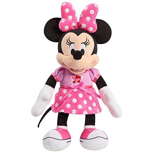 Just Play Disney Junior Mickey Mouse Funhouse Singing Fun Plüschtier mit Licht und Soundeffekten, Minnie Mouse, Kinderspielzeug ab 3 Jahren von Just Play