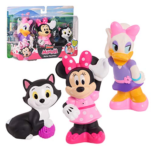 Just Play Disney Junior Minnie Mouse Wasser Spielzeug mit Spritzfunktion 3er Set Minnie, Daisy und Figaro, ab 3 Jahren von Minnie