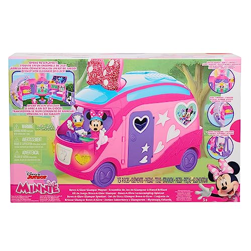 Minnie Mouse Disney Junior Bows-A-Glow Luxus-Wohnmobil, 13-teiliges Figuren- und Spielset, Kinderspielzeug ab 3 Jahren, Amazon Exclusive von Just Play von Minnie