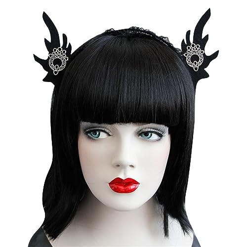 MinnowXY Einzigartiger Halloween-Haarreif mit Spitze, Haarschmuck, Halloween-Dekorationen, Party, Must-Have-Haarreif für Damen von MinnowXY