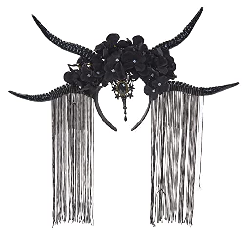 MinnowXY Haarreif Antilope Stirnband Teufelshörner Stirnband Stirnband Halloween Horn Kopfschmuck von MinnowXY