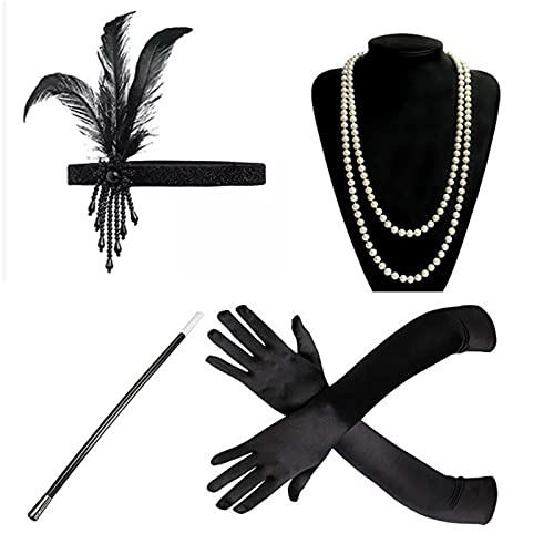 MinnowXY Haarreif Halloween Kopfschmuck für Kostümzubehör für Party Maskerade Elegant 1920er Jahre Thema Kopfschmuck von MinnowXY