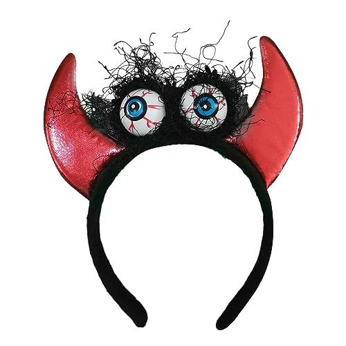 MinnowXY Haarreif mit Halloween-Thema, Teufel, Kürbis, Cosplay-Kostüm, Kopfschmuck für Erwachsene und Kinder, Bühnen-Kopfbedeckung von MinnowXY