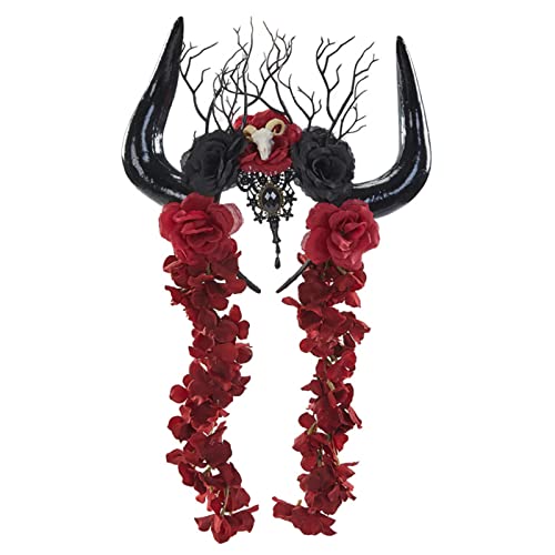 MinnowXY Halloween Horn Antilope Stirnband Horn Stirnband Teufelshörner Stirnband Kopfschmuck von MinnowXY