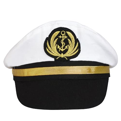 MinnowXY Kapitän Hut für Kinder Erwachsene Party Cosplay Kostüm Requisiten Navy Captain Hut für Halloween Party von MinnowXY